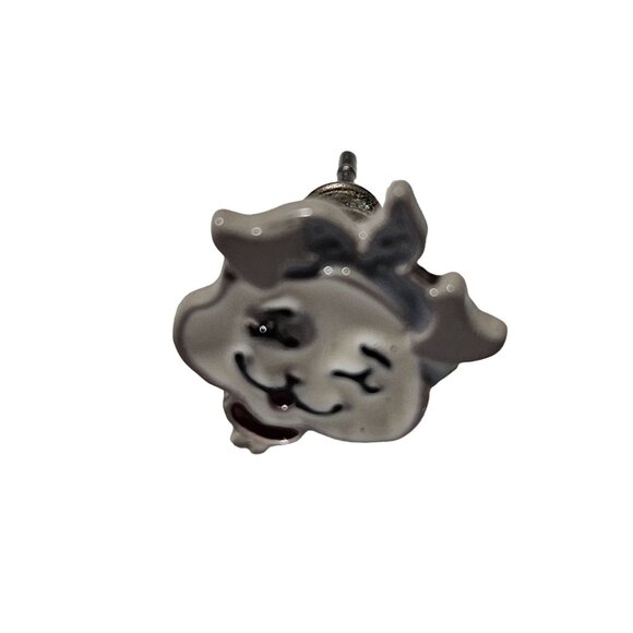 Vintage Enamel Sheep Stud Earrings Cute Animal Design Fashion Jewelry Gift - Picture 2 of 4